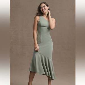 BHLDN Ainsley Dress Green 20W Anthropologie cocktail